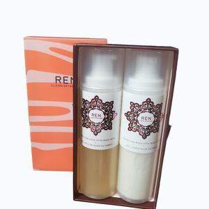 Ren Morococan Rose Otto Duo Body Wash 6.8oz Body Lotion 6.8oz